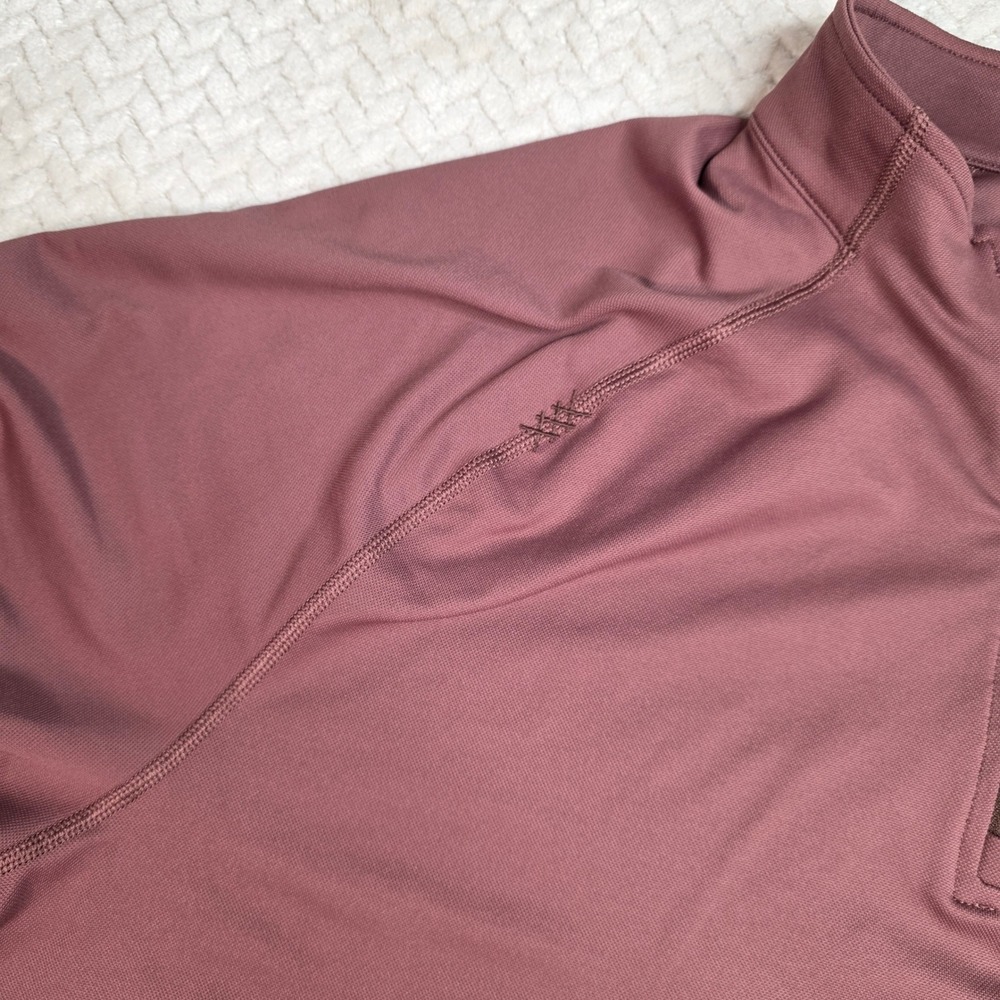 Rhone Mens XL Quarter Zip Pullover Mauve Performance Long Sleeve Activewear Top - Picture 5 of 7